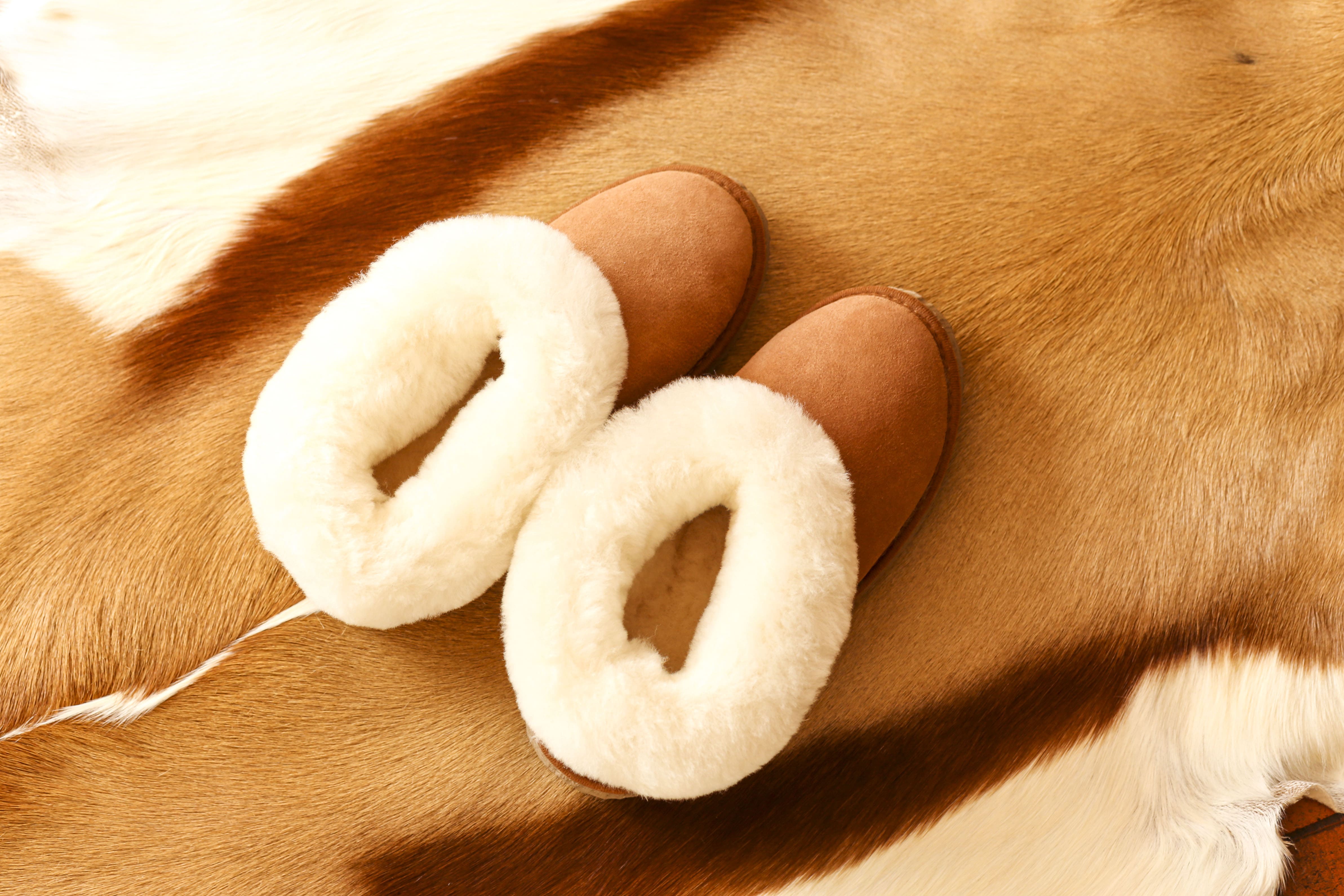 💕 Pack DUO Saint-Valentin - 2 chaussons en peau de mouton