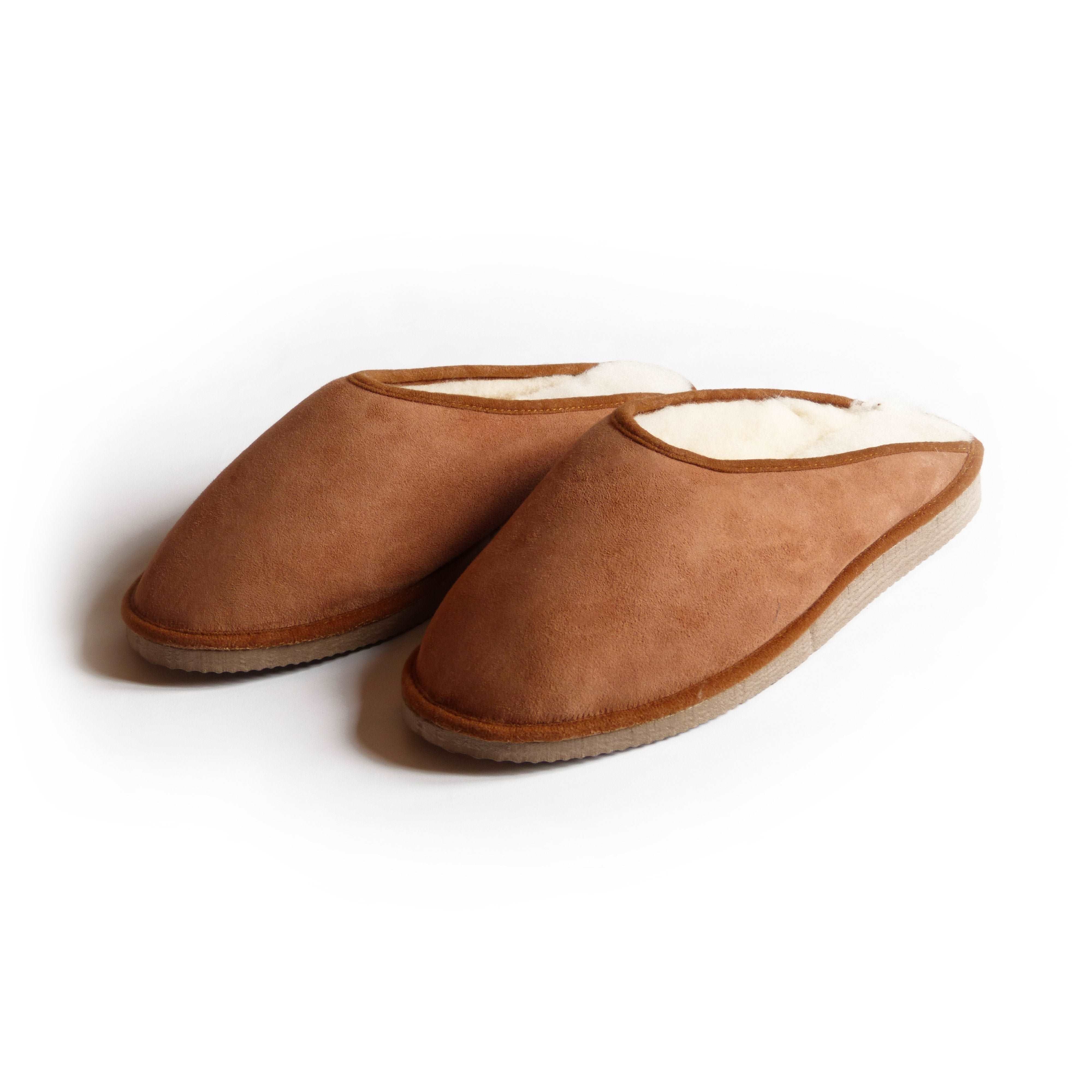 Mules homme Camel en peau de mouton - Dgrandiose