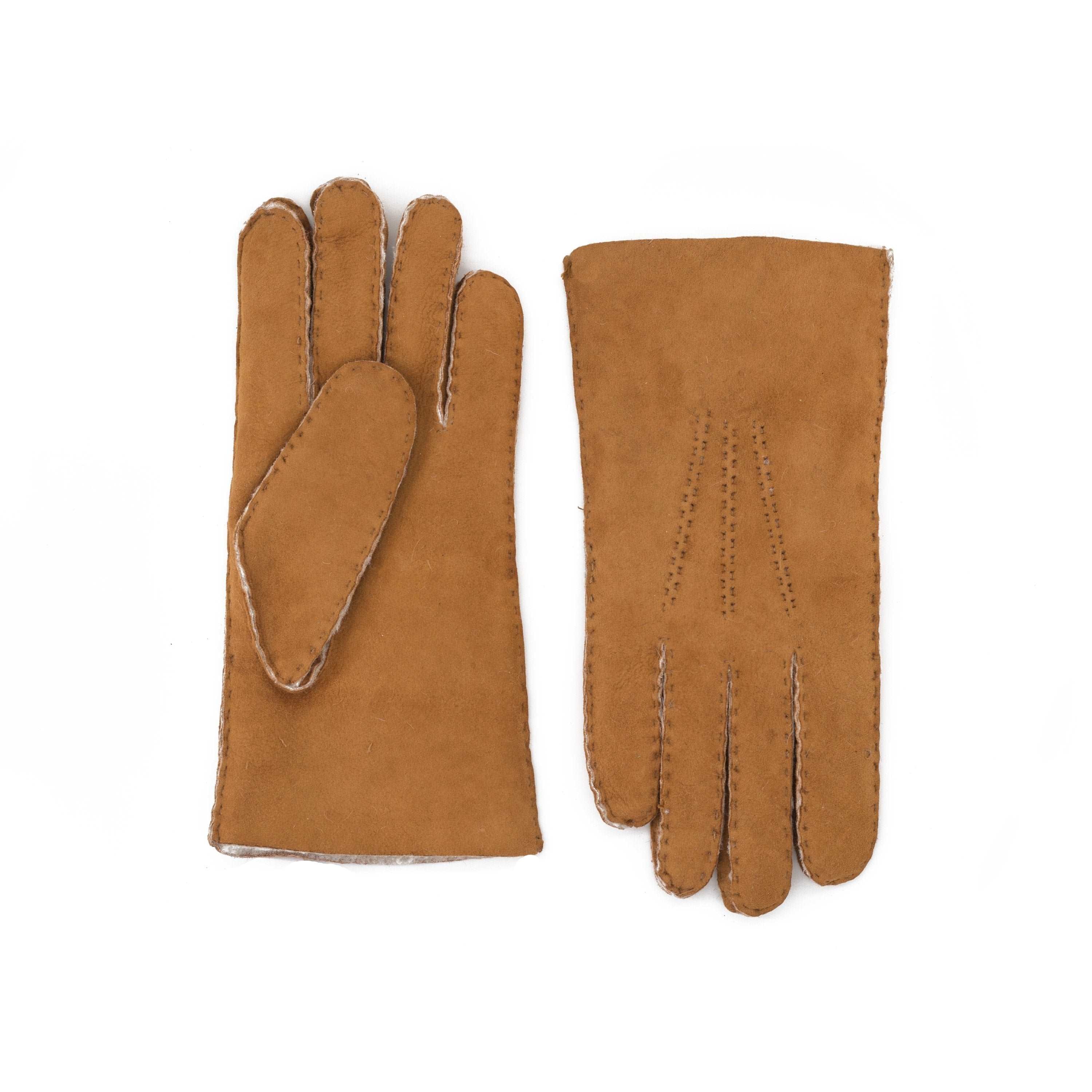Gants en peau de mouton camel - Dgrandiose