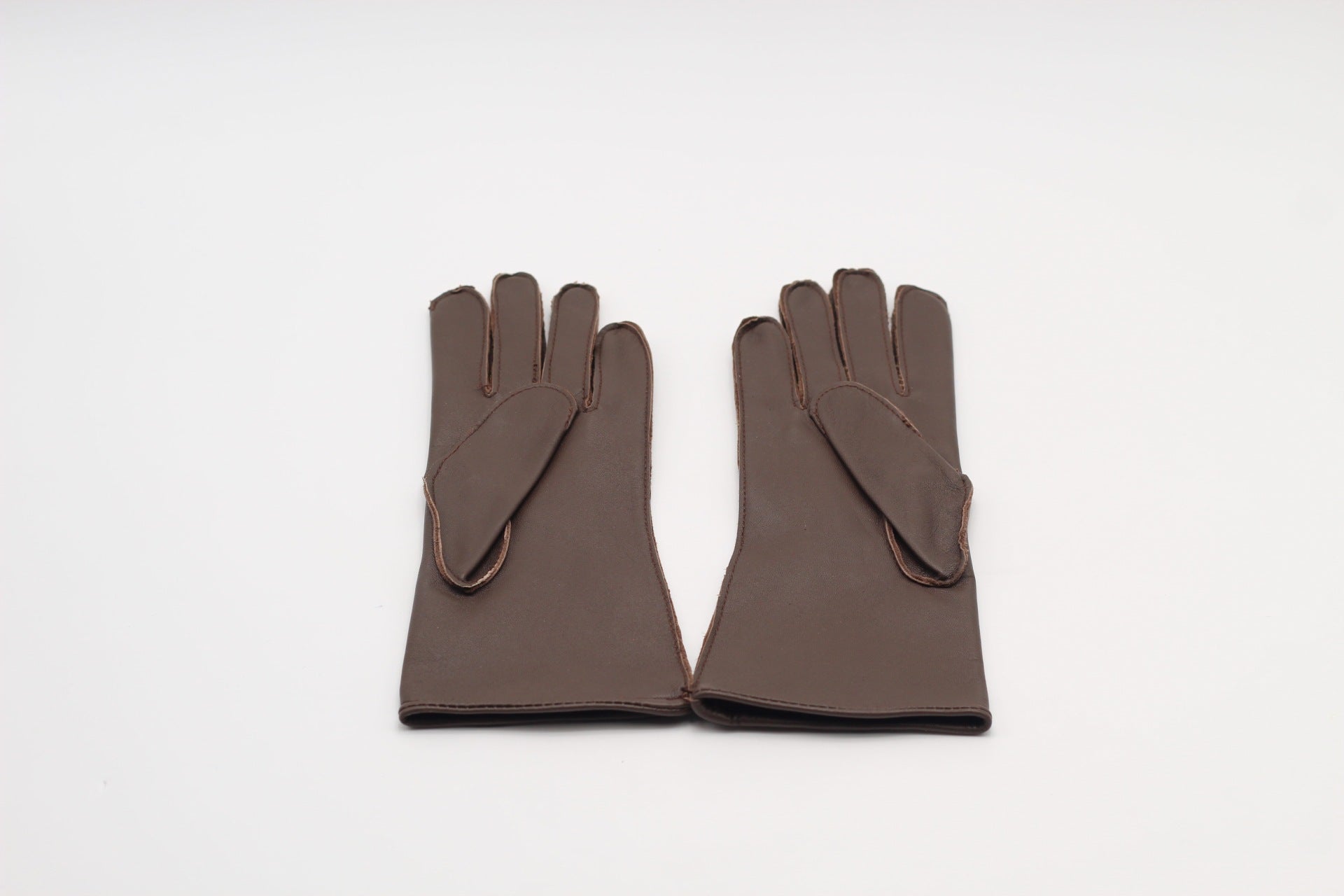 Gants cuir marron